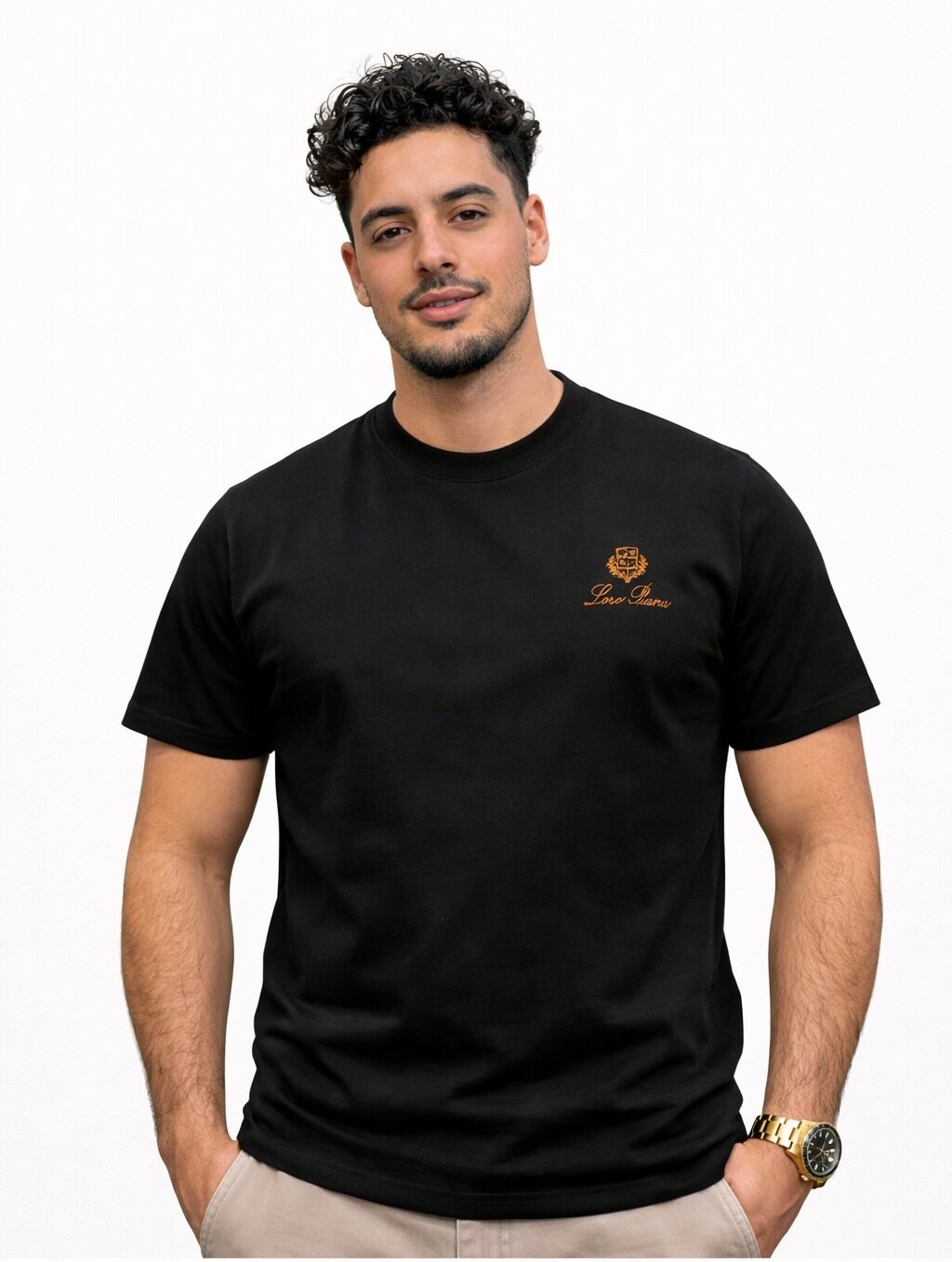 LORA P ROUND NECK | Black