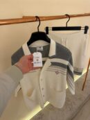 Casablanca | Zomerset - S, Beige & Grey Striped Mesh