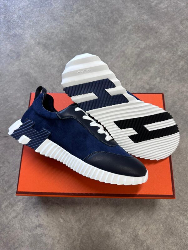 Hermes | White Bleu Suede Schoenen