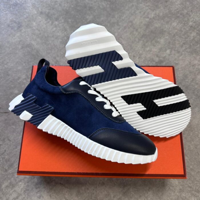 Hermes | White Bleu Suede Schoenen