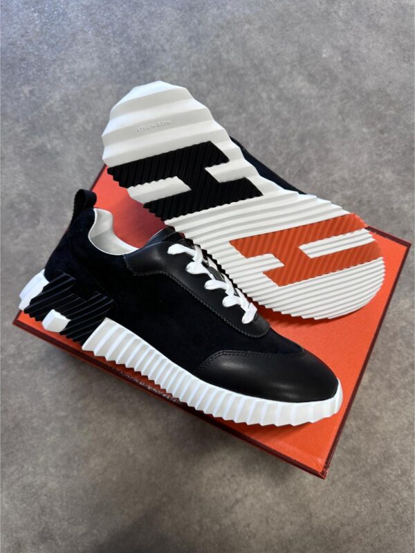 Hermes | White Black Suede Orange Schoenen