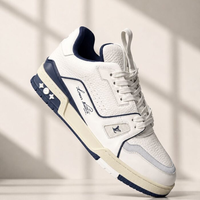 Louis vuitton trainer white blue