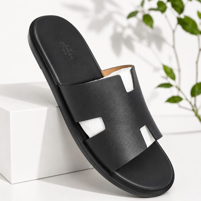 Hermes izmir sandal black