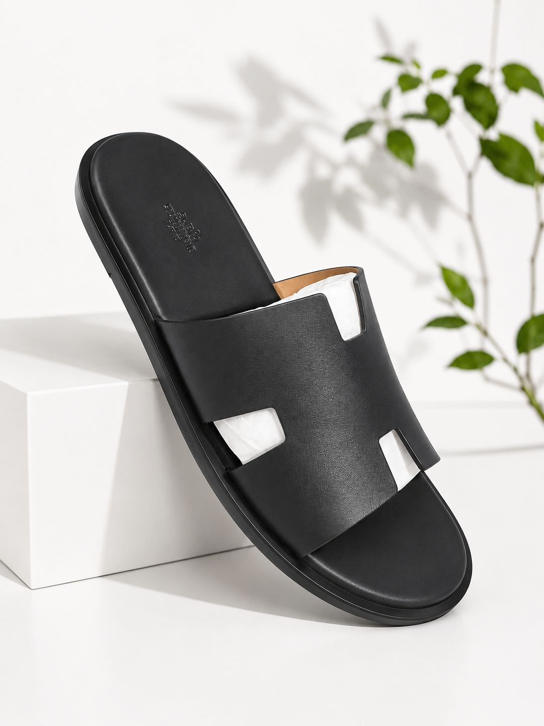 Hermes izmir sandal black